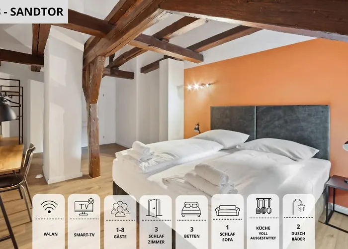 Neu Sandapart32 - 3 Tolle Fewos Von 1-8 Pers Mitten In Der Altstadt